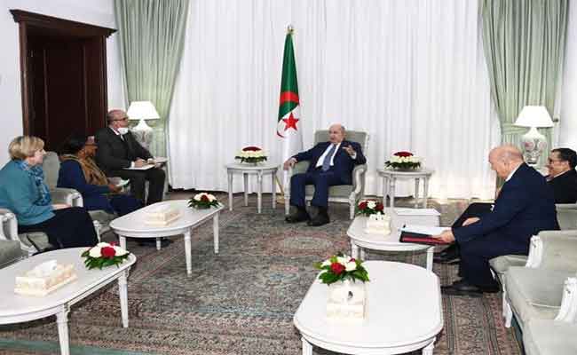 استقبال تبون لنائبة كاتب الدولة لأمريكا المكلفة بمراقبة الأسلحة وشؤون الأمن الدولي