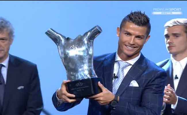 رونالدو يتوج بجائزة أفضل لاعب في أوروبا