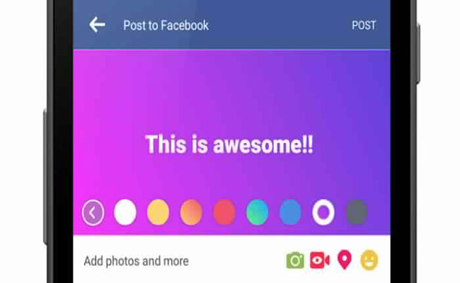 منشورات الفيسبوك ستصبح بالألوان