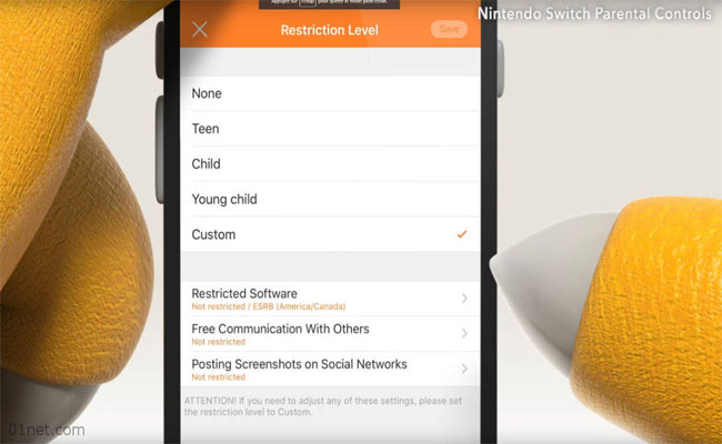 تطبيق للرقابة الأبوية للجهاز الجديد سويتش من نينتندو