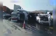 حادث مرور خطير يخلف قتيلان و 15 جريحا بعد اصطدام عدد من المركبات بالطريق السيار لبومرداس