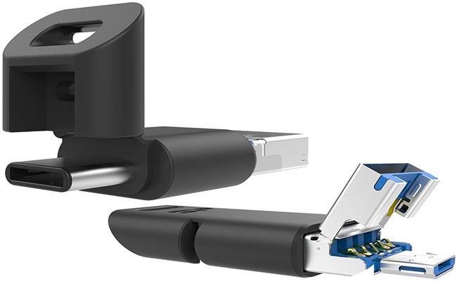 Mobile C50: مفتاح تخزين USB بثلاث رؤوس