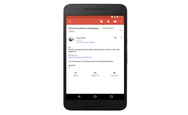 أخيرا...أرقام الهاتف والبريد الإلكتروني قابلة للنقر على Gmail