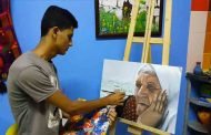 فنان تشكيلي فلسطيني يبعث رسالة حب من غزة الى سيرتا