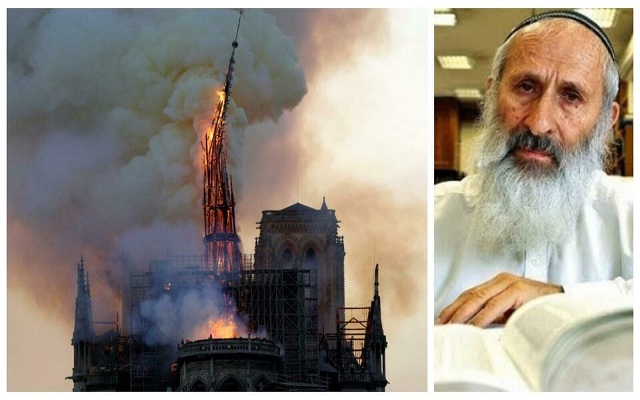 حاخام إسرائيلي حريق كنسية نوتردام بفرنسا هو عقاب إلهي