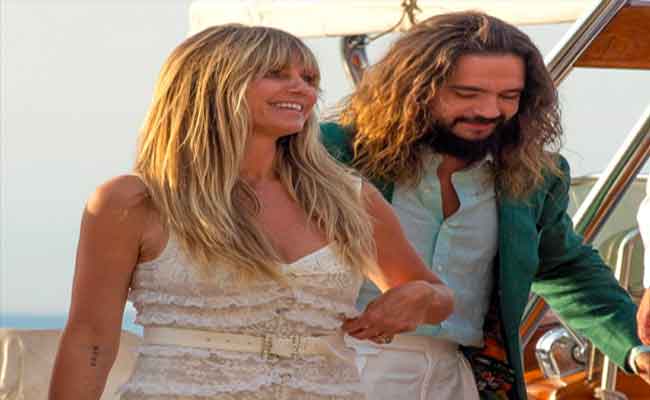 هايدي كلوم تحتفل بزفافها للمرة الثانية من توم كوليتز على جزيرة كابري في ايطاليا…