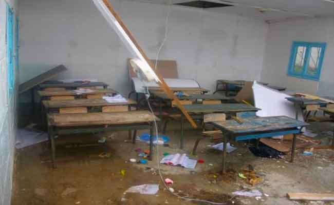 سقوط سقف فناء ابتدائية ببوعرفة بالبليدة يخلف إصابة تلميذين وعامل بناء