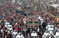 تشييع جثمان الفقيد قايد صالح إلى مثواه الأخير  بمربع الشهداء بمقبرة العالية