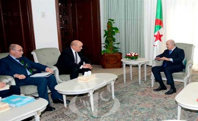 رئيس الجمهورية تبون يستقبل وزير الخارجية الفرنسية لودريون