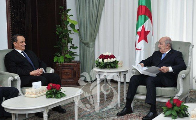 استقبال تبون لوزيرالخارجية الموريتاني