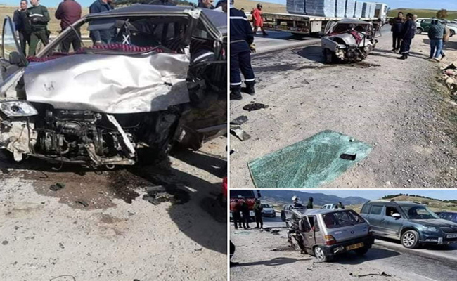 مجزرة مرورية تخلف قتيلان و 7 جرحى بباتنة