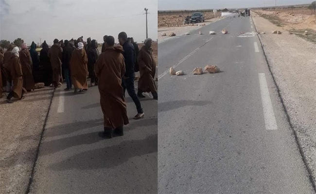 التهميش و الحقرة يخرج المواطنين للإحتجاج في حاسي بحبح بالجلفة