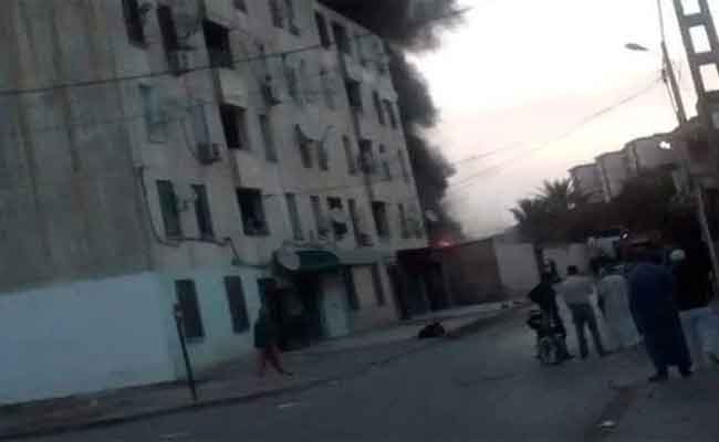 نشوب حريق مهول في سوق جواري في سيق بمعسكر