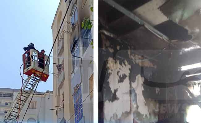 إنقاذ 4 أطفال من الموت إثر حريق منزل تم إخماده بالطابق الثالث لعمارة بوهران