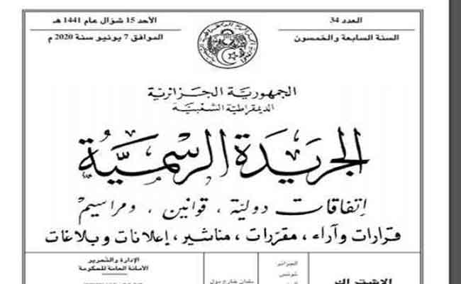 صدور المرسوم التنفيذي المتعلق بتعديل الحجر المنزلي و استئناف بعض النشاطات في الجريدة الرسمية