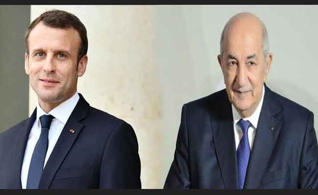 رئيس الجمهورية تبون يتلقى مكالمة هاتفية من نظيره الفرنسي ماكرون