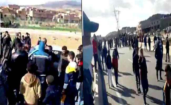 العشرات من المحتجين يغلقون الطريق الوطني بعد مقتل شاب بقصر البخاري بالمدية