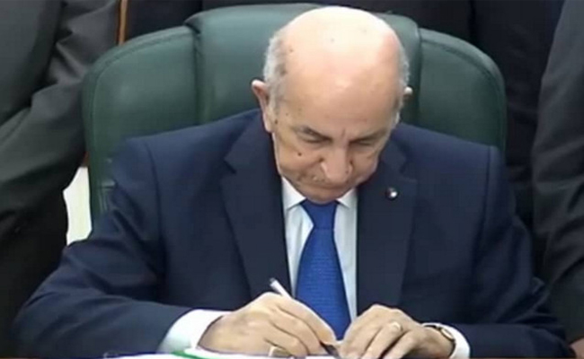 توقيع تبون على المرسوم المتعلق بحل المجلس الشعبي الوطني