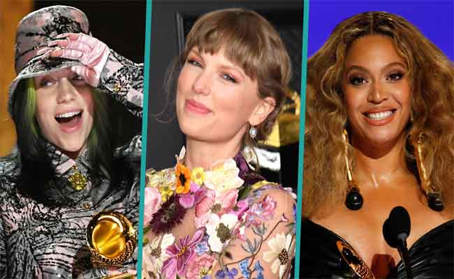 بيونسيه و تايلور سويفت تنالان نصيب الأسد من ألقاب جوائز”الغرامي”…