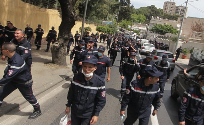احتجاج أعوان الحماية المدنية بالعاصمة