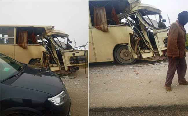 اصطدام حافلتين للنقل المدرسي بالمدية يخلف 56 مصابا