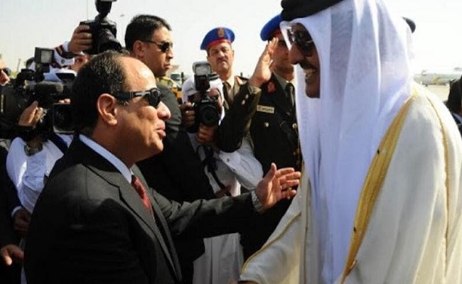 نظام القطري صاحب المئة وجه السيسي رئيس شرعي ومنتخب