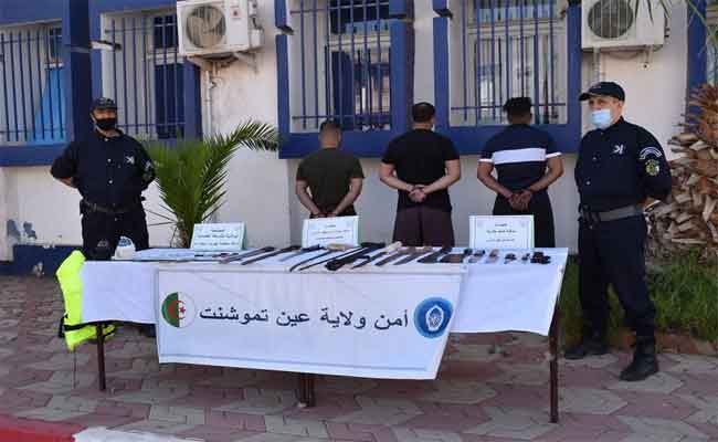 الإطاحة بعصابة أحياء و بحوزتهم أسلحة بيضاء بعين تموشنت