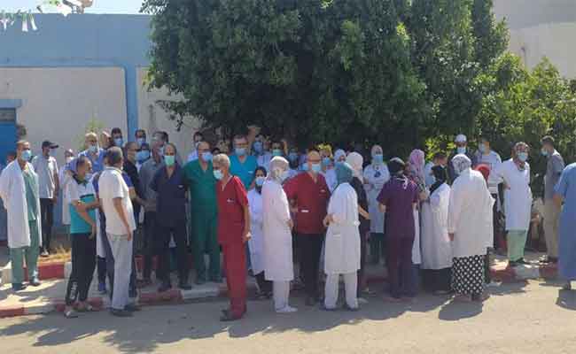 احتجاج مهنيو الصحة بغليزان