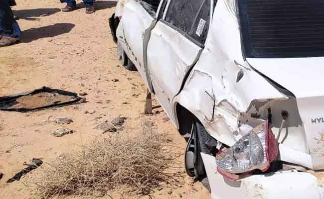 انقلاب سيارة يخلف مقتل سبعينية و إصابة 5 آخرين بالوادي