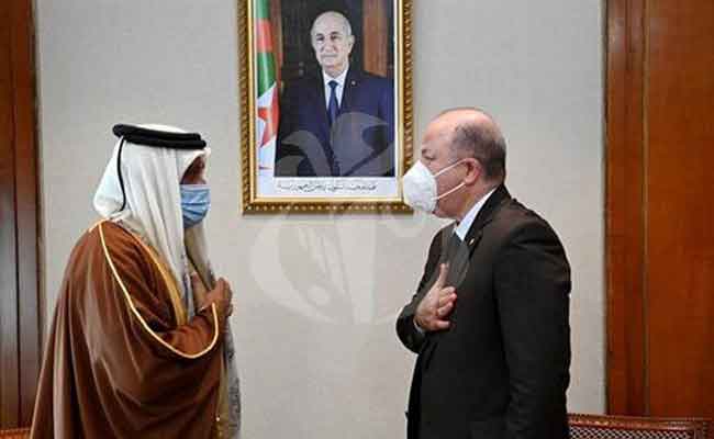 استقبال بن عبد الرحمان لوزير العدل القطري