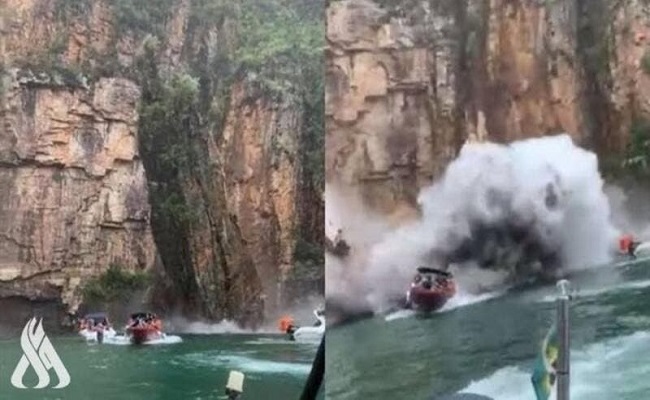 مصرع 7 بسقوط كتلة صخرية على قوارب بالبرازيل