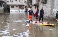 أمطار فيضانية في غزة