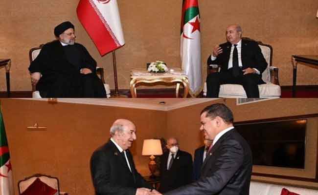 رئيس الجمهورية يجري محادثات مع نظيره الإيراني و رئيس حكومة الوحدة الوطنية الليبية