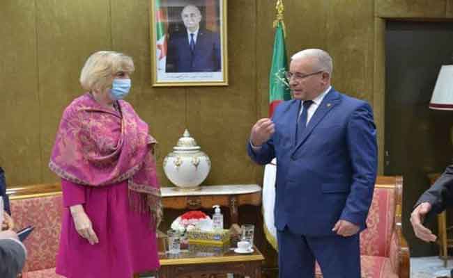 استقبال بوغالي سفيرة الولايات المتحدة الأمريكية لدى الجزائر
