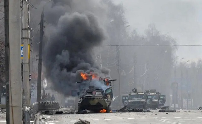 معارك عنيفة شمال العاصمة الأوكرانية