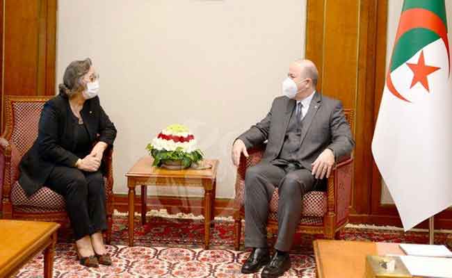 استقبال بن عبد الرحمان لوزيرة الصناعة والمناجم والطاقة التونسية