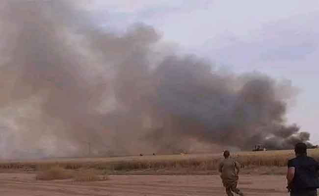 النيران تلتهم  هكتارات من القمح بخنشلة