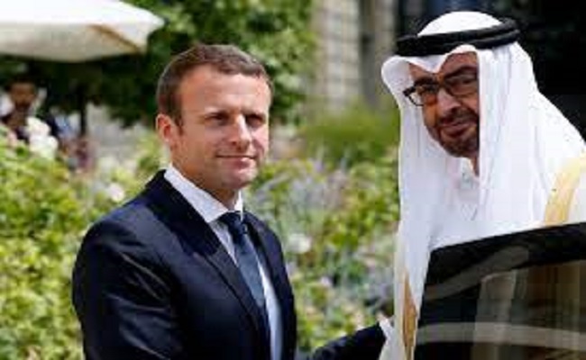 الرئيس الفرنسي في زيارة عزاء للدولة الامارات