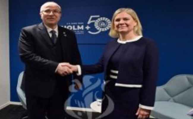 بن عبد الرحمان يجري محادثات بستوكهولم مع نظيرته السويدية