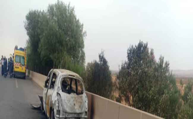 مصرع شخصين تفحما داخل سيارة بغليزان