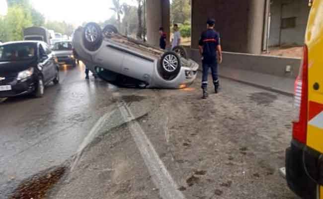 اصطدام تسلسلي لـ 12 سيارة يخلف قتيلا و 8 مصابين بالع