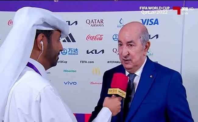 تبون: روعة تنظيم قطر كأس العالم “دحضت كل الادعاءات والأقاويل” التي سبقت انطلاقه