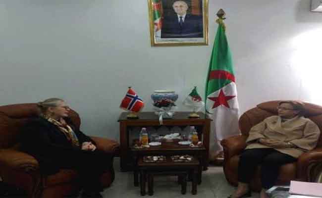 استقبال كريكو لسفيرة النرويج بالجزائر