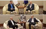 استقبال قوجيل لرئيس مجلس الشورى الايراني ورئيس مجلس النواب الأردني