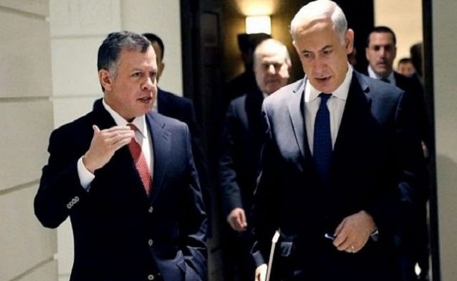العاهل الأردني يلتقي رئيس الوزراء الإسرائيلي في عمان
