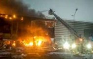 حريق ضخم قرب معهد البحث العلمي للأجهزة الدقيقة في موسكو