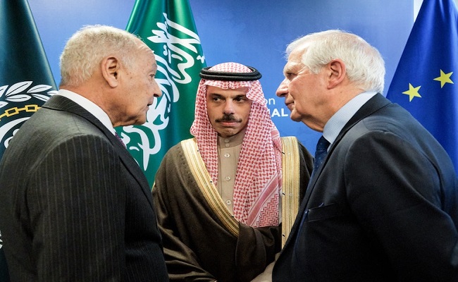 الجامعة العربية والسعودية والمفوضية الأوروبية تبحث سبل إحياء عملية السلام بالشرق الأوسط