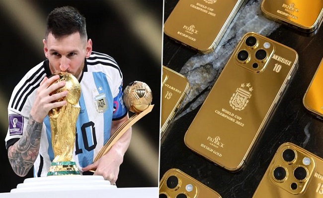 ميسي يمنح زملاءه في منتخب الأرجنتين 35 هاتف آيفون ذهبيا...