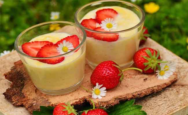 كاسترد بالفراولة…