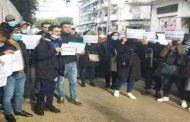 احتجاج العشرات من أصحاب عقود الإدماج المهني أمام وزارة العمل